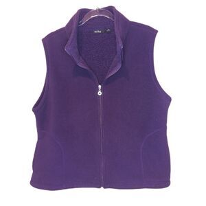 Erika Royal Purple Fleece Vest with Pockets Size XL Outdoor Gorpcore Camping